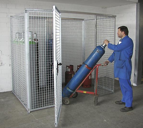 Produktbild eurokraft pro Gasflaschen-Gittercontainer