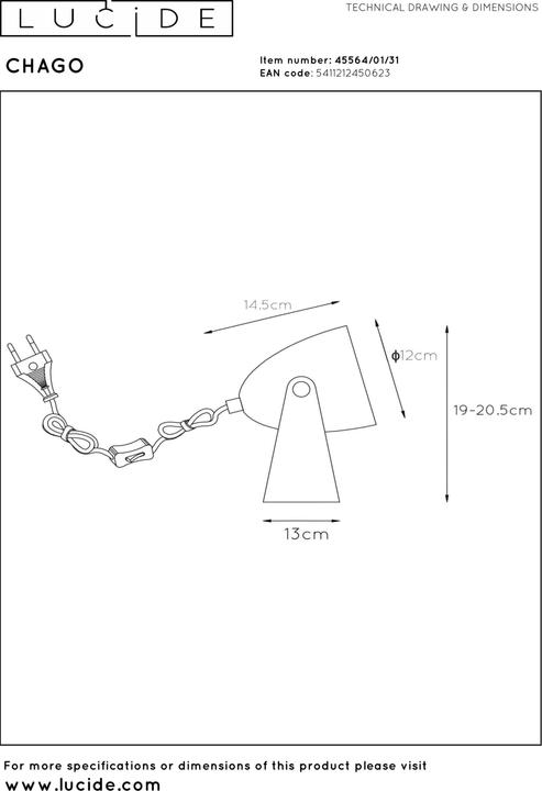 Immagine prodotto Lucide Chago (E14)