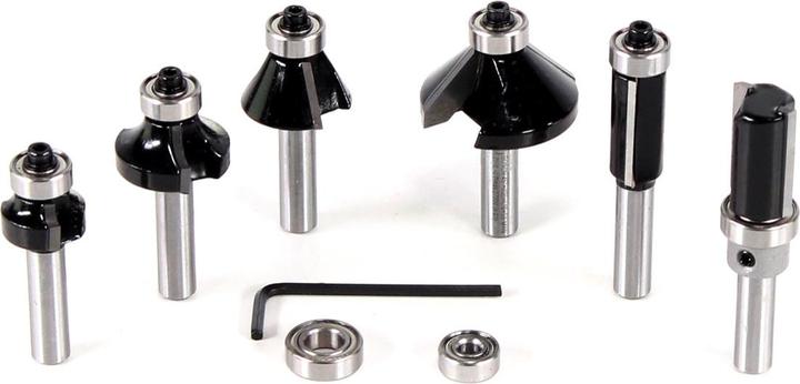 Produktbild Bosch Professional Zubehör 6-teiliges Rand- und Kantenfräser-Set, 8-mm-Schaft für Handfräsen