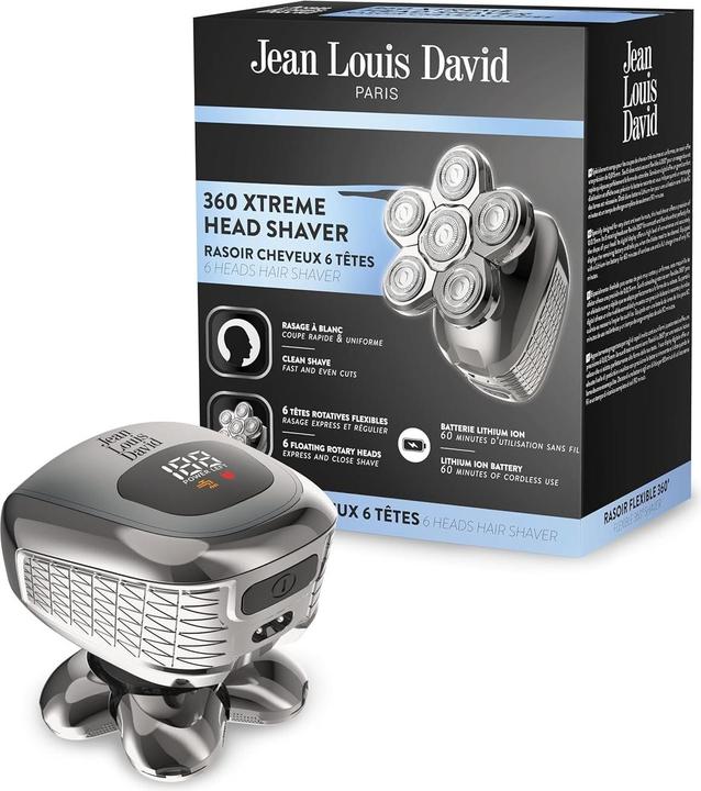 Jean Louis David Haarschneidegerät JLD 360 XTREME HEAD SHAVER 6 Stücke