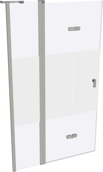Actual product image Hüppe Design pure folding door, with fixed segment, left-fixing, width 1200mm, height 2000mm (211 cm, 120 cm, 200 cm)