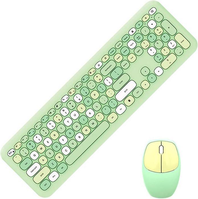 Image du produit Mofii Ensemble clavier + souris sans fil 666 2.4G (Vert) (ING. Int., Filaire)