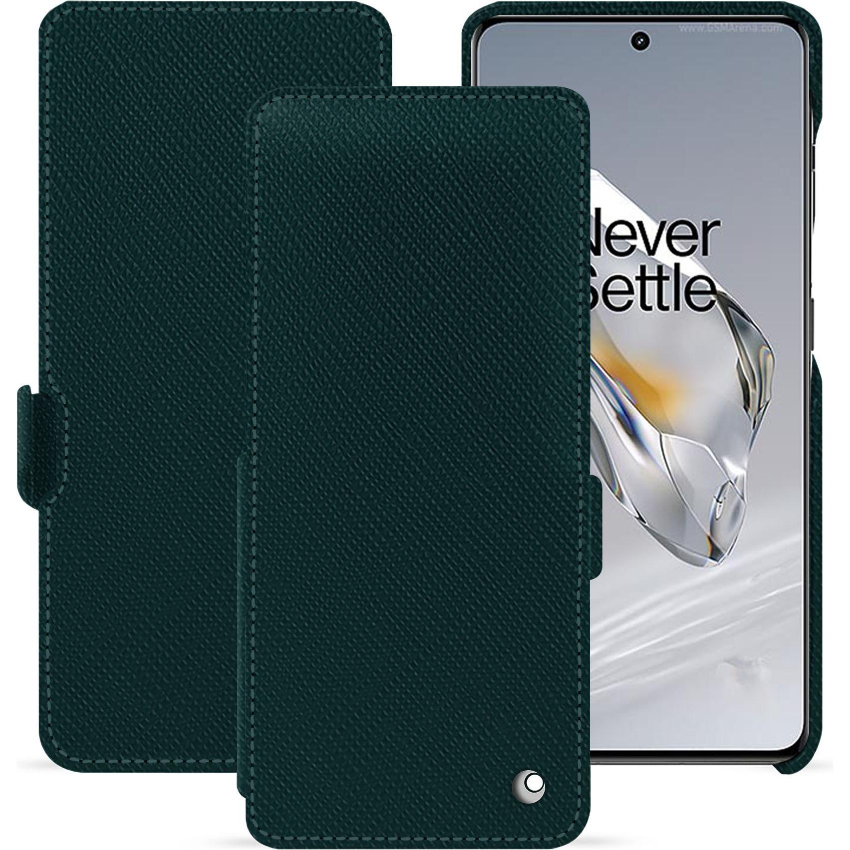 Noreve Lederschutzhülle horizontal (OnePlus 11), Smartphone Hülle, Grün