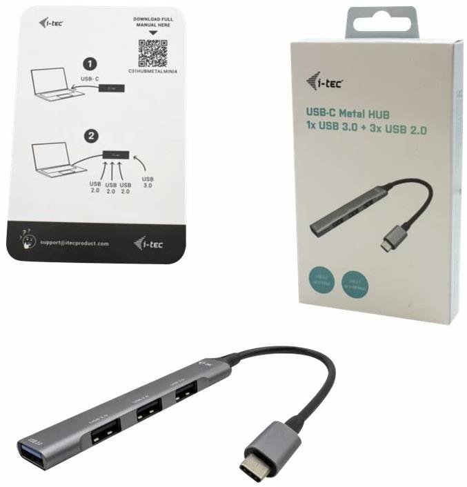 Produktbild i-tec Metal Hub (USB-C, 4 Ports)