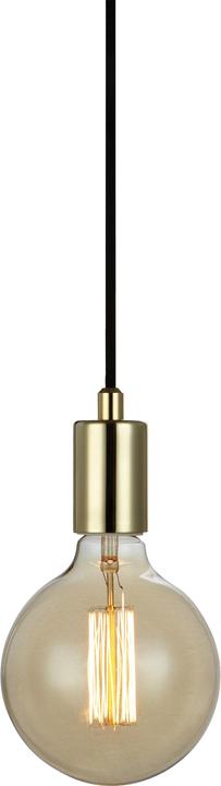 Image du produit Csdk SL Lampe suspendue en laiton, câble textile de 3,5 m, suspension à crochet pour max. 60 W ou