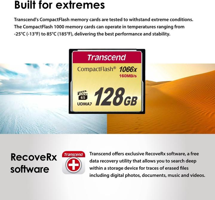 Produktbild Transcend CF Card 256GB MLC 800x R: 120M (256 GB, CF)