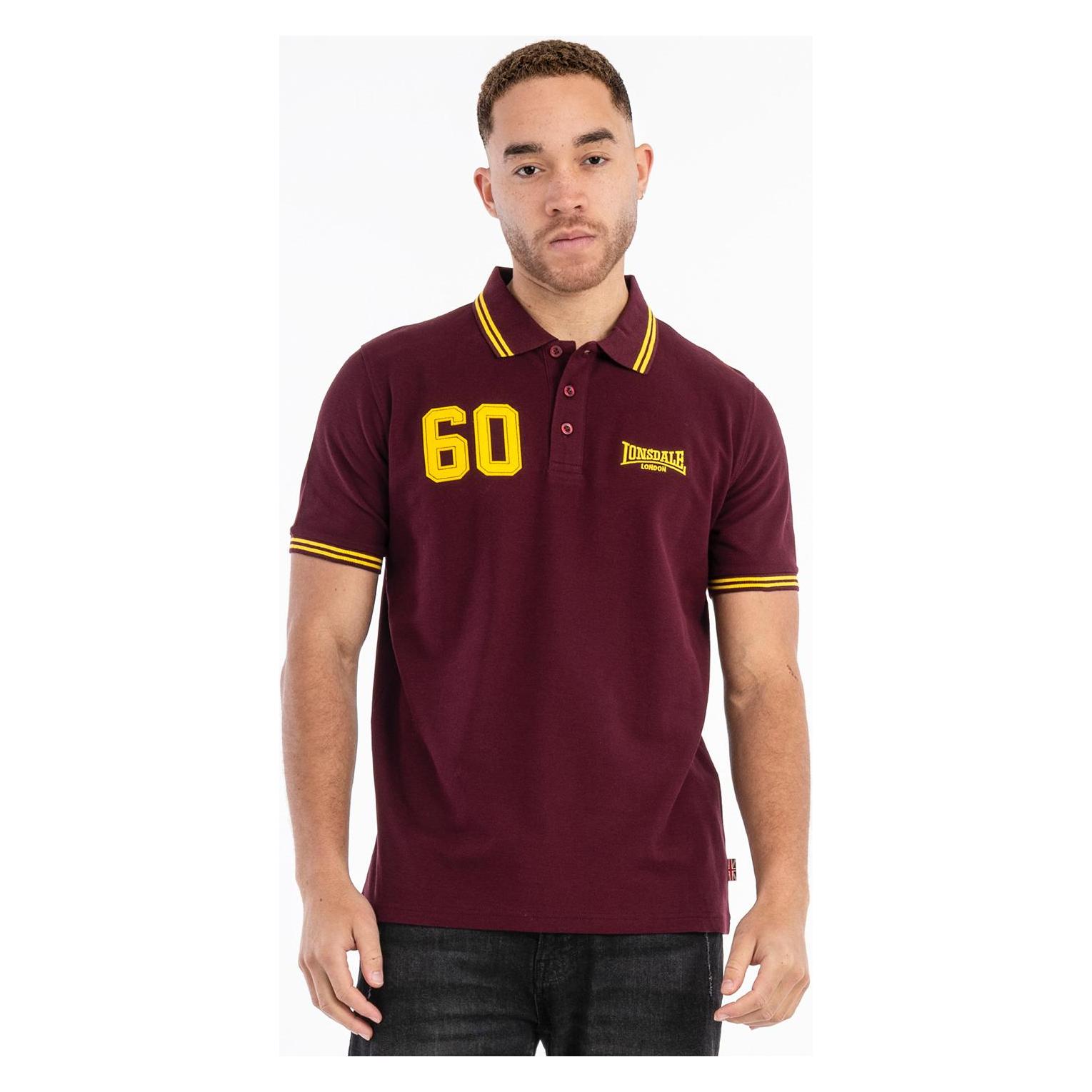 Lonsdale, Herren, Shirts, Hellister, Mehrfarbig, Gelb, Rot, (S)