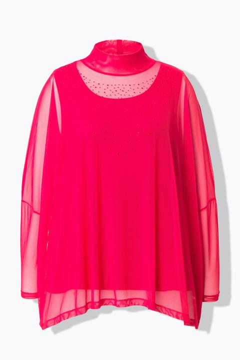 Immagine prodotto Miamoda Bluse, oversized, Mesh, Glitzersteinchen, Top (54)