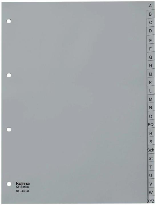 Actual product image Kolma Index A4 strong A-Z 24-piece grey