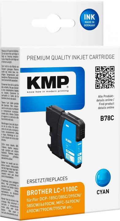Immagine prodotto KMP B78C cartuccia d'inchiostro compatibile con Brother LC-1100 C (C)