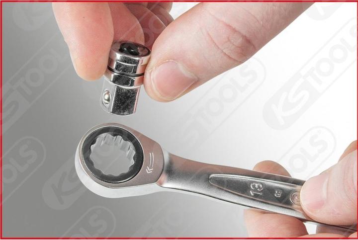 Produktbild KS Tools GEARplus® Ratschenringmaulschlüssel-Satz. 16-tlg. (19 mm)