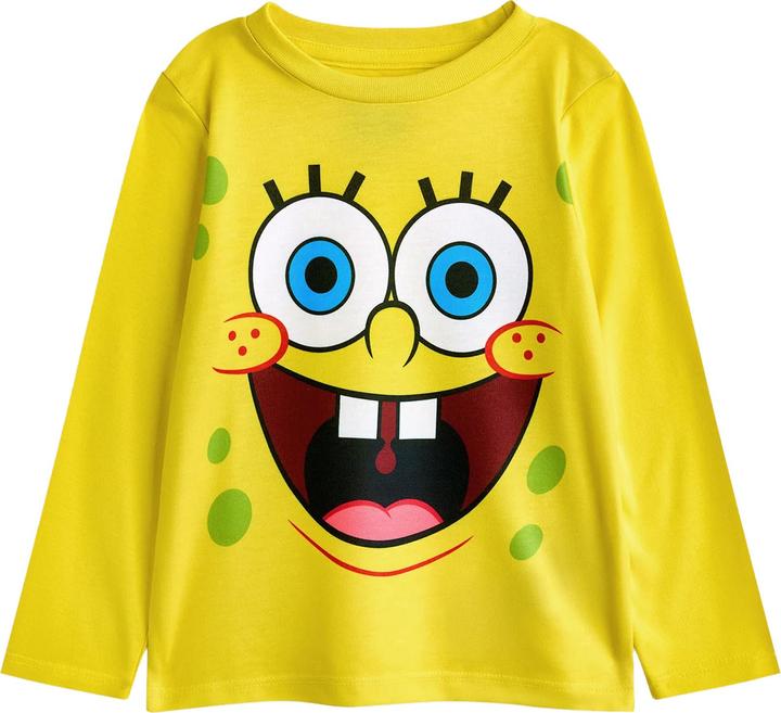 Actual product image Spongebob Squarepants Childrens/Kids Big Face All-Over Print Long Pyjama Set (Pack of 2) (104)