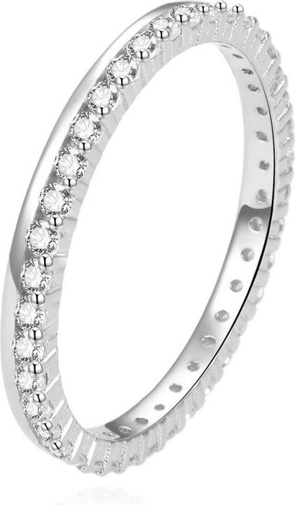 Actual product image Beneto Unique silver ring with zircons AGG227 - Circuit: 54 mm (54, 925 Silver)