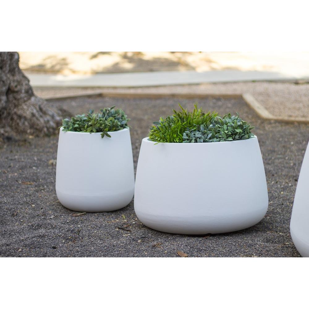Thumbnail - Newgarden, Blumentopf, CAMELIA 60 Übertopf, Kübel XXL gross rund ø59x39cm weiss 74L outdoor