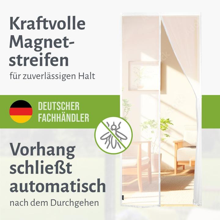 Image du produit Empasa Selbstschliessendes Fliegengitter mit Magnetverschluss (85 x 210 cm)