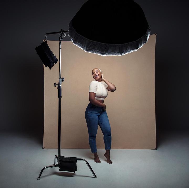 Actual product image Westcott X Drop Pro Wrinkle Resistant Backdrop Brown Sugar (2.4 x 2.4 m) (243.80 cm)