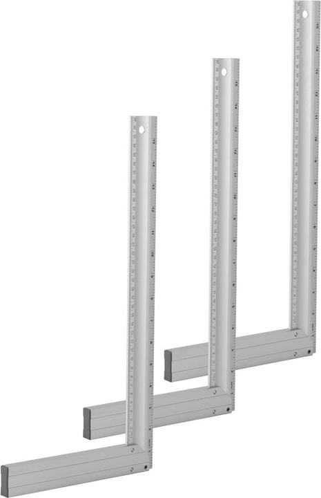 Stahlwerk Aluminium-Anschlagwinkel 3er Set 400 mm Schlosserwinkel | Flachwinkel