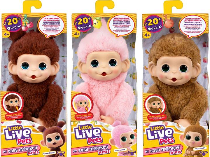Produktbild Little LLP my baby monkey minis, ast.3 (30.78 cm)