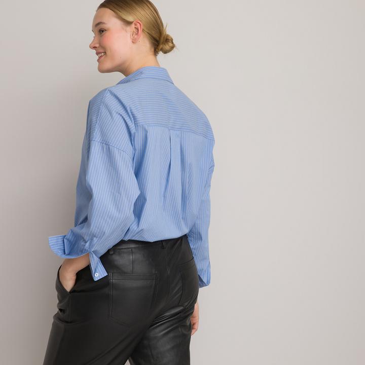 Produktbild La Redoute Collections Weite Bluse mit langen Ärmeln und Streifenmuster (36)