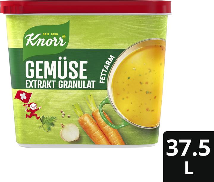Produktbild Knorr Bouillon Granulat fettfrei Gemüse Extrakt ideal für Suppen, Kartoffeln, Teigwaren und Reis
