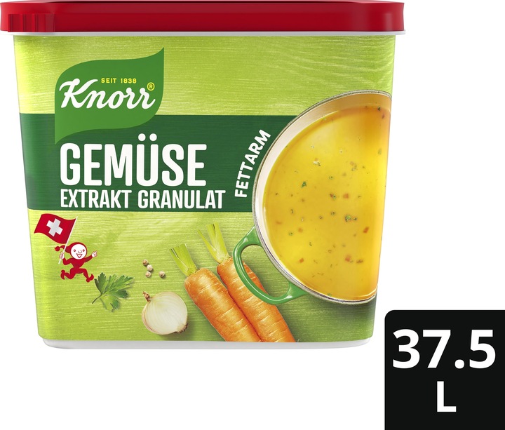 Produktbild Knorr Bouillon Granulat fettfrei Gemüse Extrakt ideal für Suppen, Kartoffeln, Teigwaren und Reis