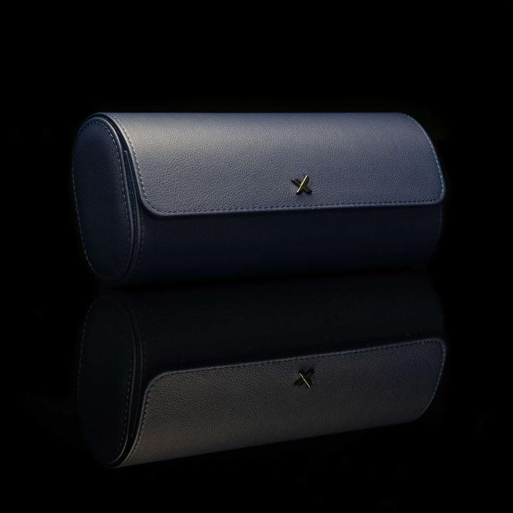 Actual product image Luxcessory Admiral watch roll with tracker for 3 watches