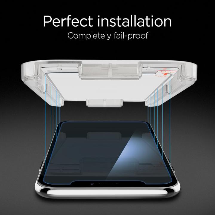 Actual product image Spigen Tempered glass glass. tR Ez Fit Apple iPhone Xr (1 pcs., Apple iPhone XR)