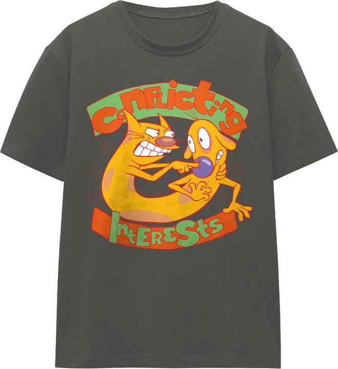 Actual product image CatDog Unisex Adult Conflicting Interests T-Shirt (S)