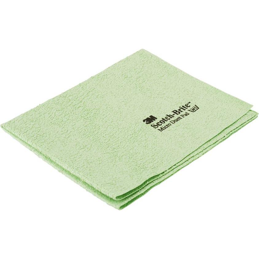 3M Scotch-Brite Micro Duett Mikrofasertuch, 32 x 40 cm, grün, Reinigungsutensil, Grün