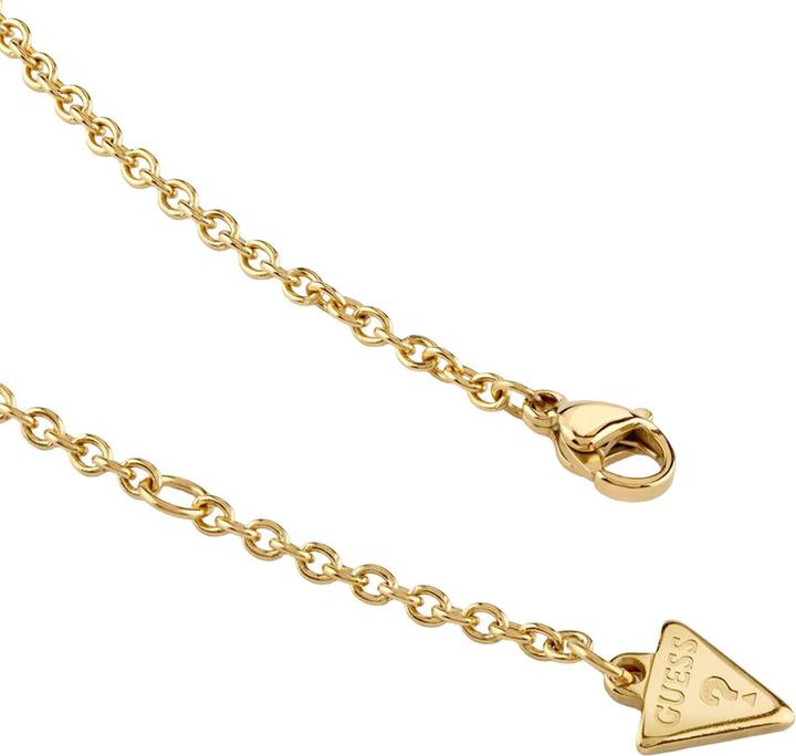 Actual product image Guess Secret Garden 16-18" Flower Charms Necklace (Glass, Stainless steel, Zirconia)