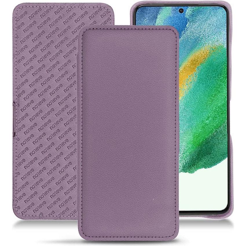 Noreve Lederschutzhülle Samsung Galaxy S21 FE (Samsung Galaxy S21 FE), Smartphone Hülle, Violett