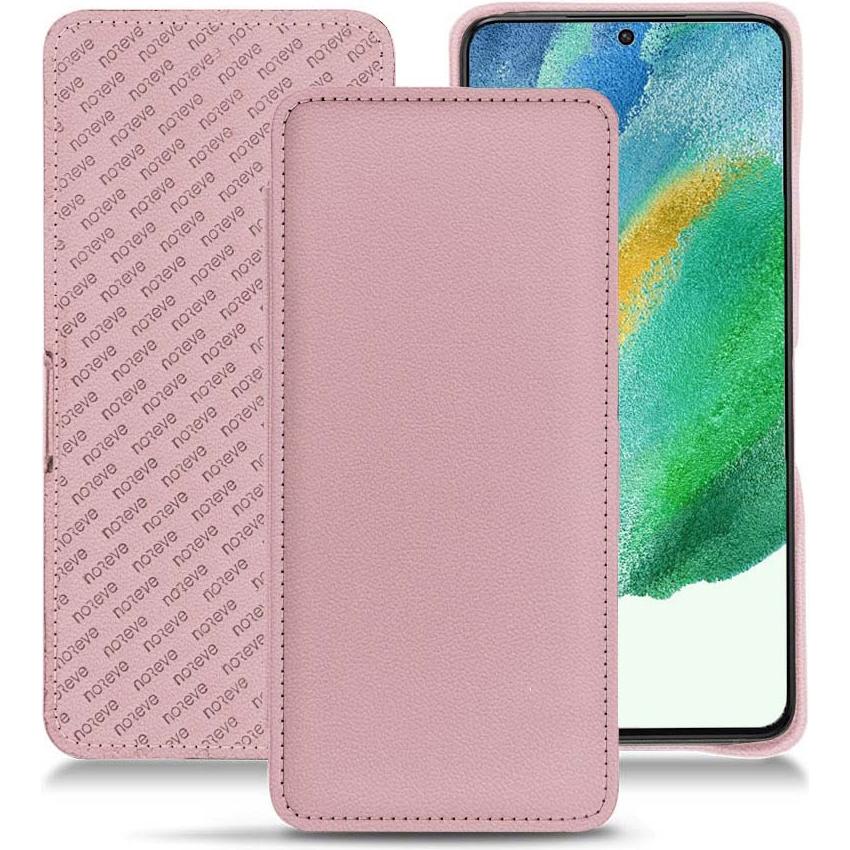 Noreve Lederschutzhülle Samsung Galaxy S21 FE (Samsung Galaxy S21 FE), Smartphone Hülle, Rosa