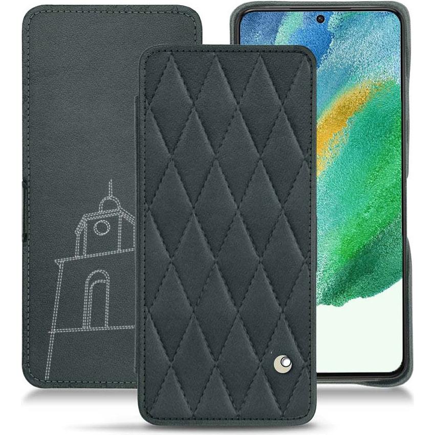Noreve Lederschutzhülle Samsung Galaxy S21 FE (Samsung Galaxy S21 FE), Smartphone Hülle, Blau