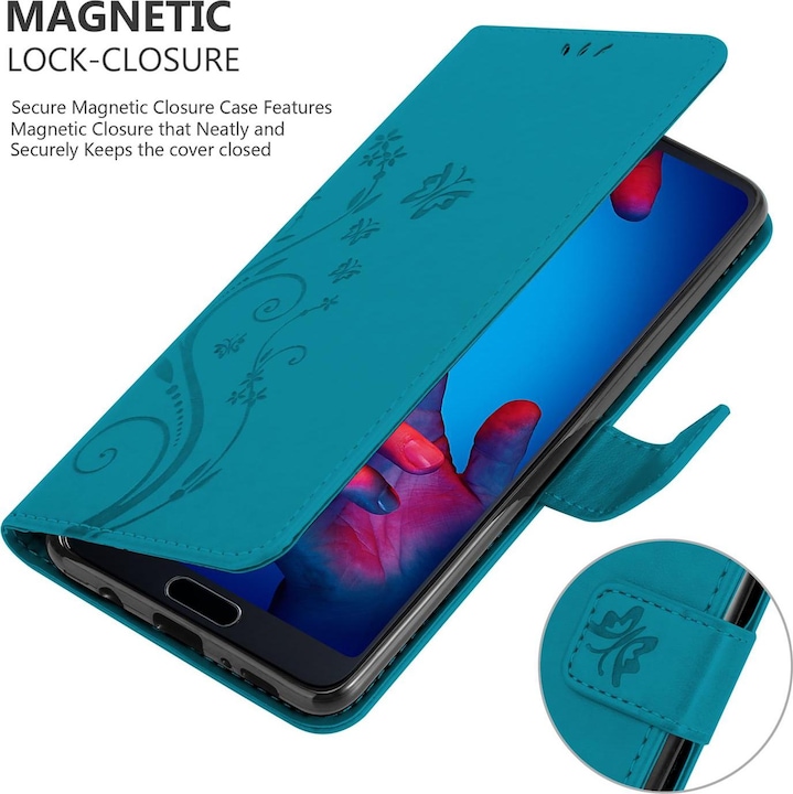 Produktbild Cadorabo Flower Book Cover (Huawei P20)