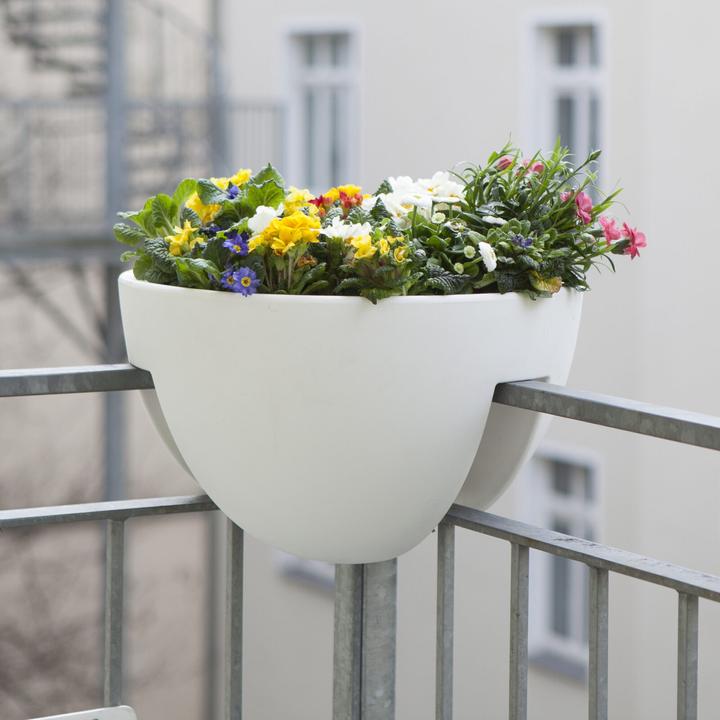 Image du produit Rephorm Pot de fleurs pour balcon Eckling Ø 45 cm - Blanc