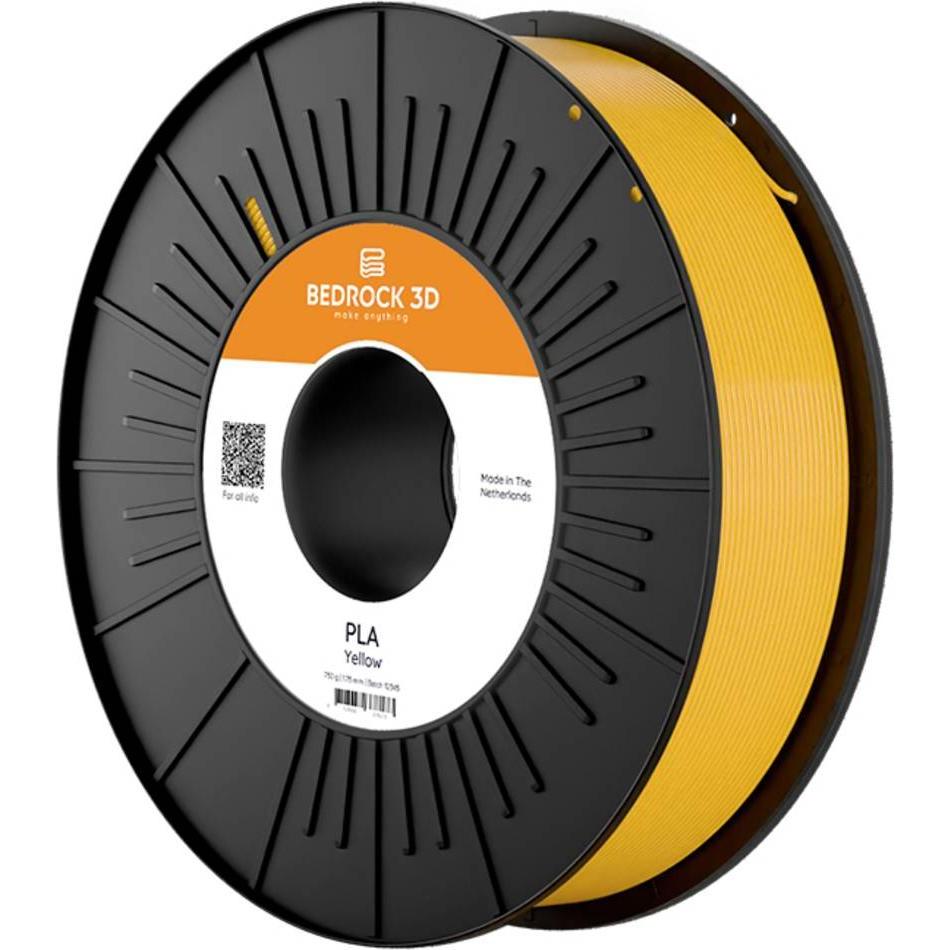 Bedrock 3D PLA-0006a075 PLA Yellow 1.75 mm 750 g Filament PLA 750 g Gelb 1 St (PLA, 1.75 mm, 750 g), Filamenti stampa 3D, Giallo