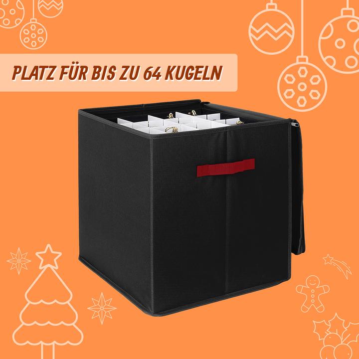 Produktbild Relaxdays Weihnachtskugel Aufbewahrungsbox (36.50 cm, 1x)