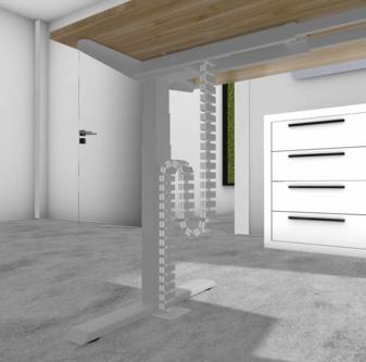 Produktbild BMB Beschläge BMB FLEXIT RT 2, Kabelführung für höhenverst. Arbeitsplätze (Kabelkanal)