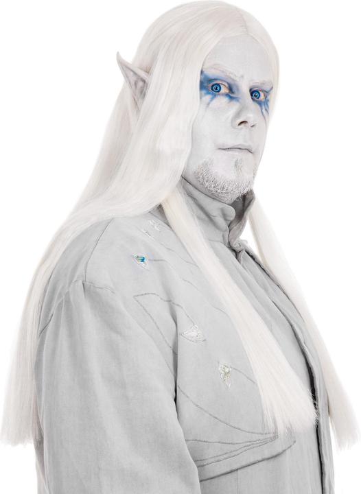 Produktbild Maskworld Extralange Perücke weiss - Kostüm Faschingsperücke