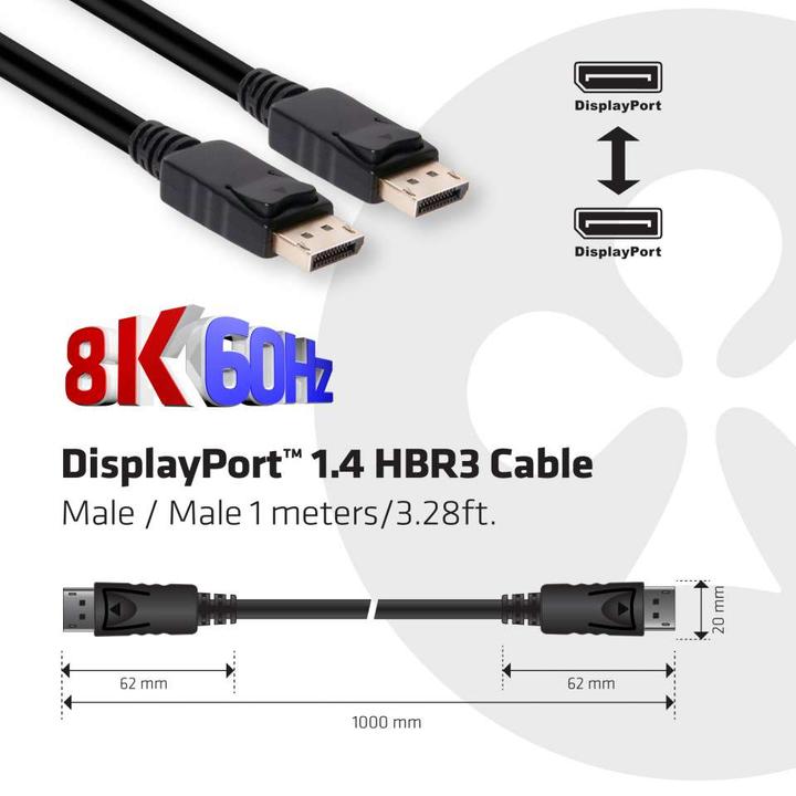 Actual product image Club 3D DisplayPort — DisplayPort (1 m, DisplayPort)
