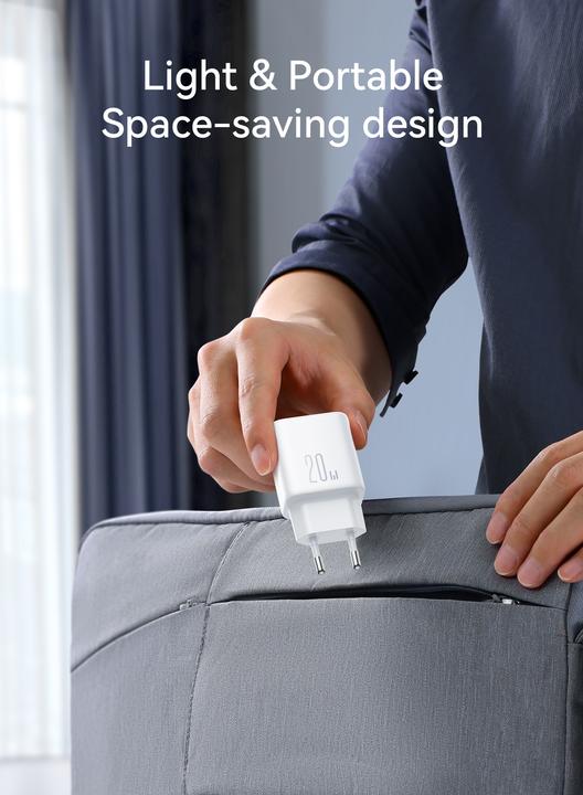 Image du produit Joyroom Chargeur rapide PD 20W USB-C avec câble 20W USB-C vers Lightning, 1m - Blanc (20 W, 1 portion)