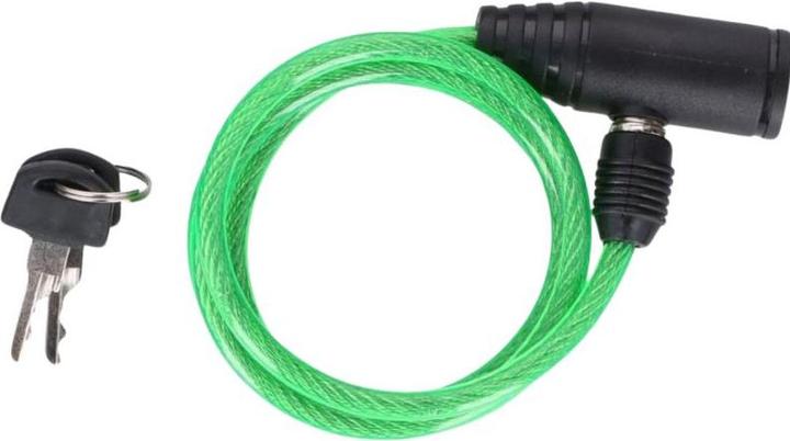 Dunlop Zapięcie Rowerowe Spiralne Na Klucz 0,6x90cm Zielony (90 cm)