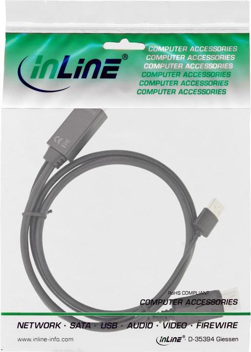 Actual product image InLine HDMI (Typ A) — DisplayPort| USB A (10 m, DisplayPort, HDMI)