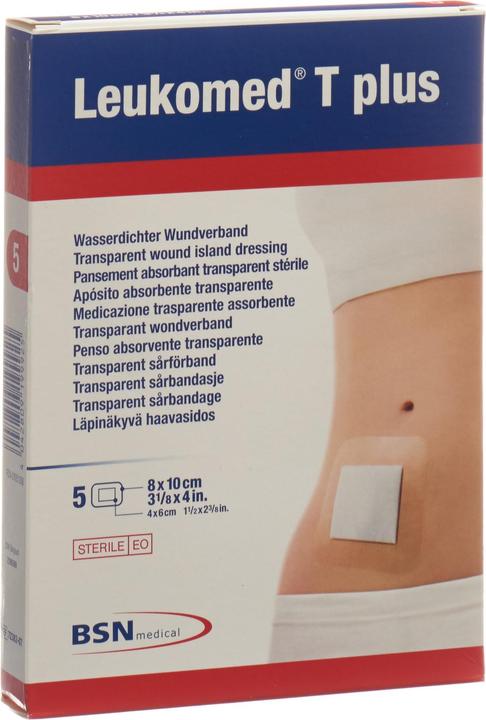 BSN T plus transparent wound dressing 8x10cm with wound pad (5x)