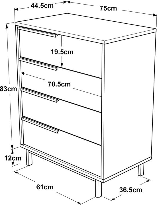 Produktbild En.Casa Voss (75 x 44.50 x 95 cm)