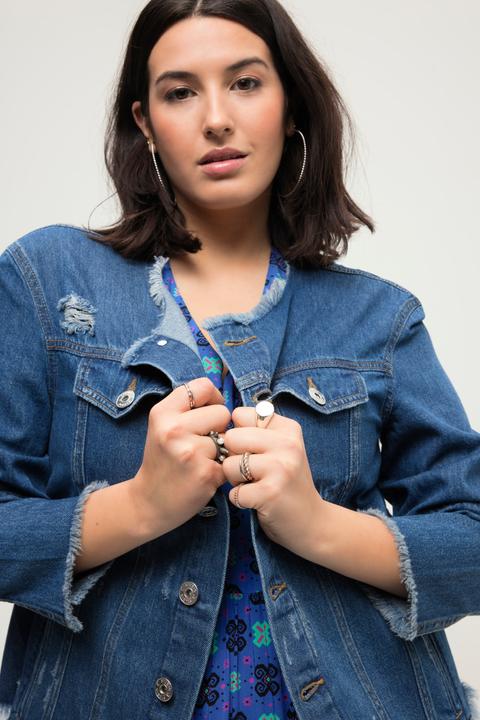 Actual product image Studio Untold Distressed Denim Jacket (50, 52)