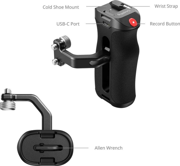 Image du produit SmallRig Side Handle with Rec Trigger, Detailfarbe: Schwarz (Cage, Poignée)