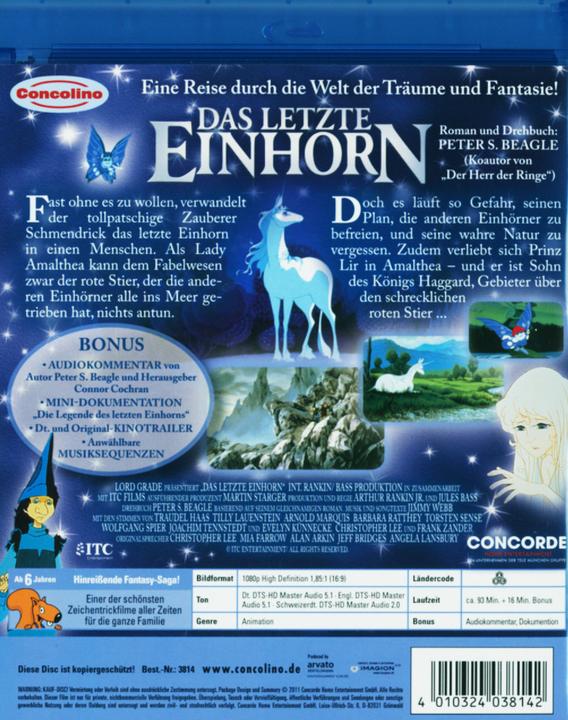 Produktbild Das letzte Einhorn (Blu-ray, 1982, Deutsch, Schweizerdeutsch, Englisch)