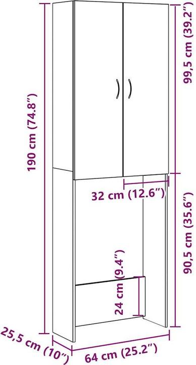 Image du produit vidaXL Waschmaschinenschrank