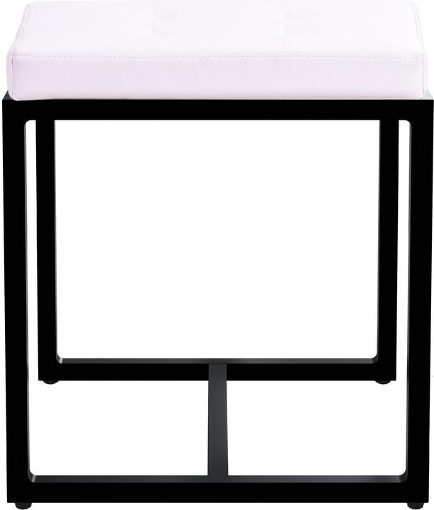 Actual product image CLP Barci stool with upholstery and black iron frame